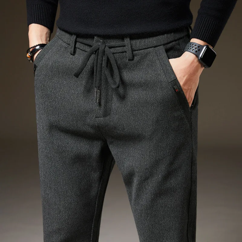 Men's Winter Fleece Warm Casual Pants 