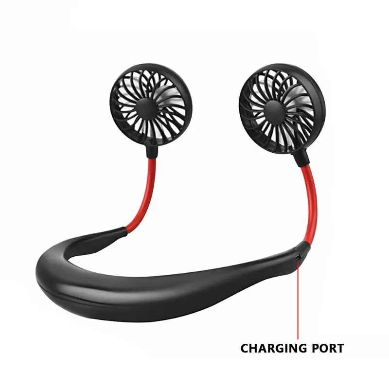 Hands-free Шея группа Hands-Free Висячие USB Перезаряжаемый двойной вентилятор мини воздушный охладитель летний портативный
