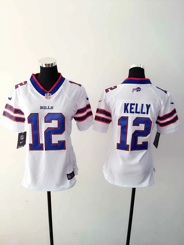 Женщины Леди Все сшитые Buffalo s#14 Sammy Watkins#5 Tyrod Taylor#25 LeSean McCOY#90 Shap Lawson#12 Jim Kelly Jersey - Цвет: Черный