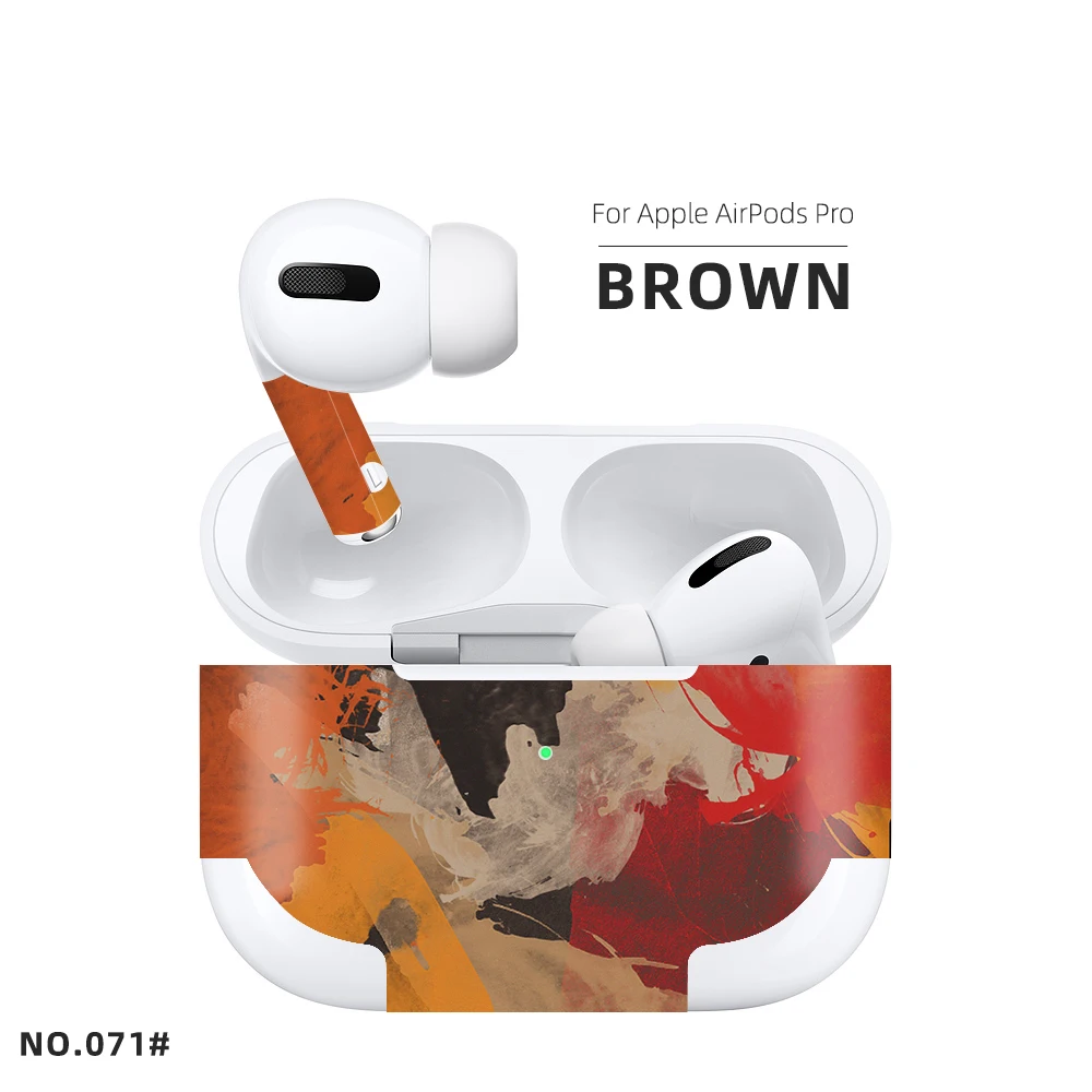 A Brown Airpods 3 Сказочный Чехол-наклейка для airpods 3 2 1 защитный чехол Защита от пыли для AirPods профессиональная защитная пленка для Air pods pro Чехол - Цвет: A Brown Airpods 3