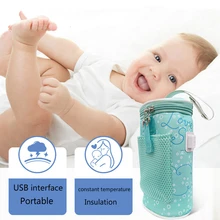 USB Подогреватель детских бутылочек, сумка для термоса, дорожная чашка, портативная в автомобиле, подогреватель напитков, теплый молочный термостат, сумка для кормления новорожденных