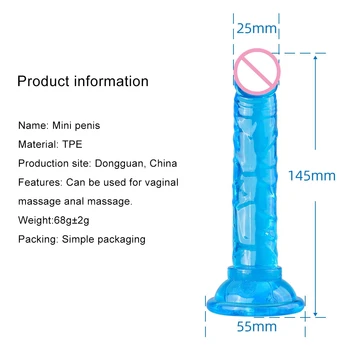 Realistic Dildo Anal Masturbator Sex Toys for Couples Crystal Jelly Dildo Suction Cup Penis Thrusting Dildo Phalos for Women Hot 5