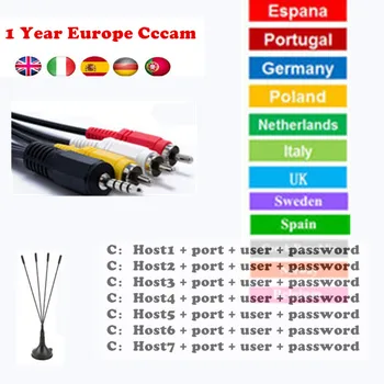 

1 Year Europe HD CCCam Spain Portugal Germany Poland Italy Satellite tv Receiver cccam server For DVB-S2 satellite receiver