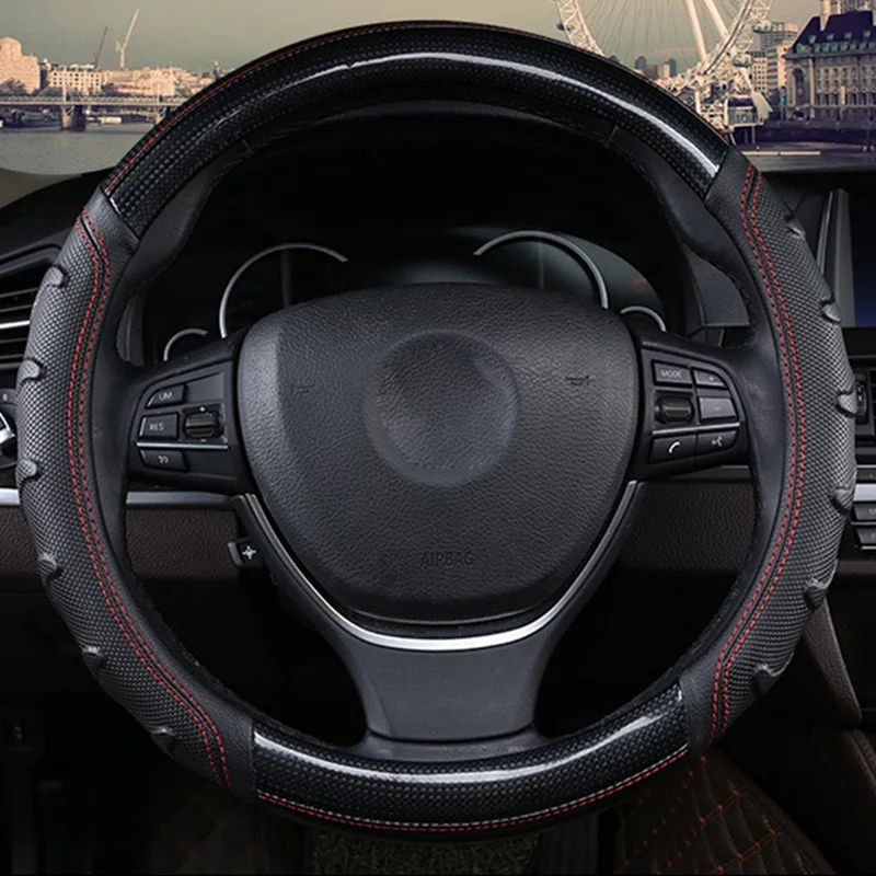 Массажная крышка рулевого колеса автомобиля футбол шаблон Сращивание легкий кожаный Универсальный подходит для большинства автомобилей Стиль