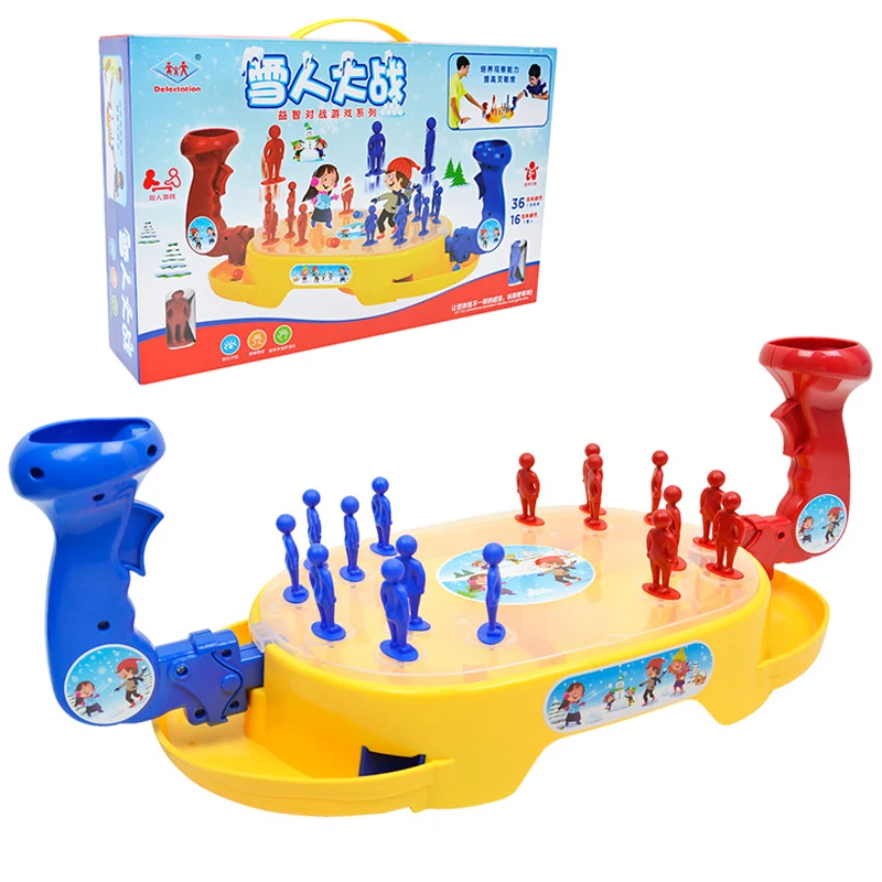 Educational Interaction Toy Battle Pinball Game Machine Snowman on Player Game Kids Toys Ball Shoot Battle Bullet Game Machine - Цвет: A