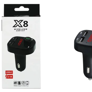 

DC 12V-24V Wireless Bluetooth Car Kit FM Transmitter LCD Car MP3 Player LED Dual USB Fast Charger Hands-free Car Accessories