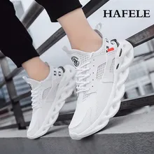 Новинка года; мужская повседневная обувь для бега и прогулок; спортивная обувь высокого качества на шнуровке; дышащие кроссовки на толстой подошве