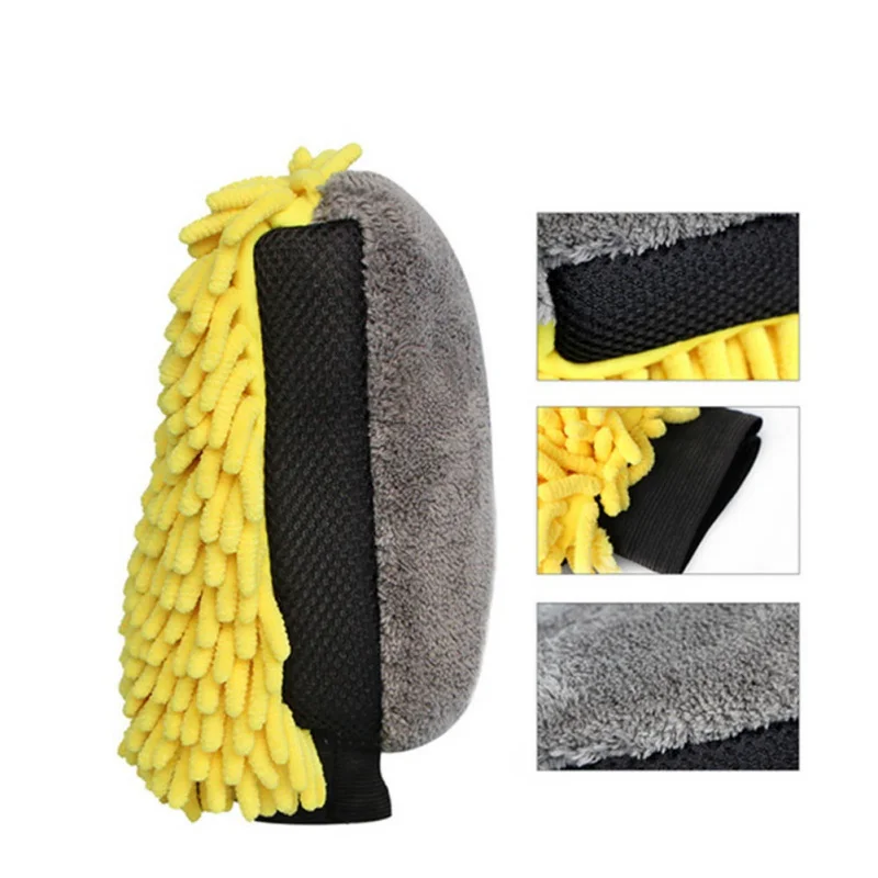 Car Cleaning Brush Cleaner Tools Microfiber Super Clean Car Windows Cleaning Sponge Product Wash Gloves Auto Washer New