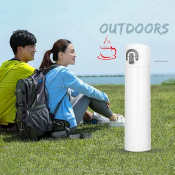 

Vacuum C u p 400ml Stainless Steel Water Bottle Drinking Bottle Insulation Warming Keep Pot Solid Color Simple Design