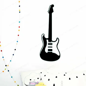 

Electric Guitar Wall Decal Music wall sticker vinyl home removable wall art mural JH404