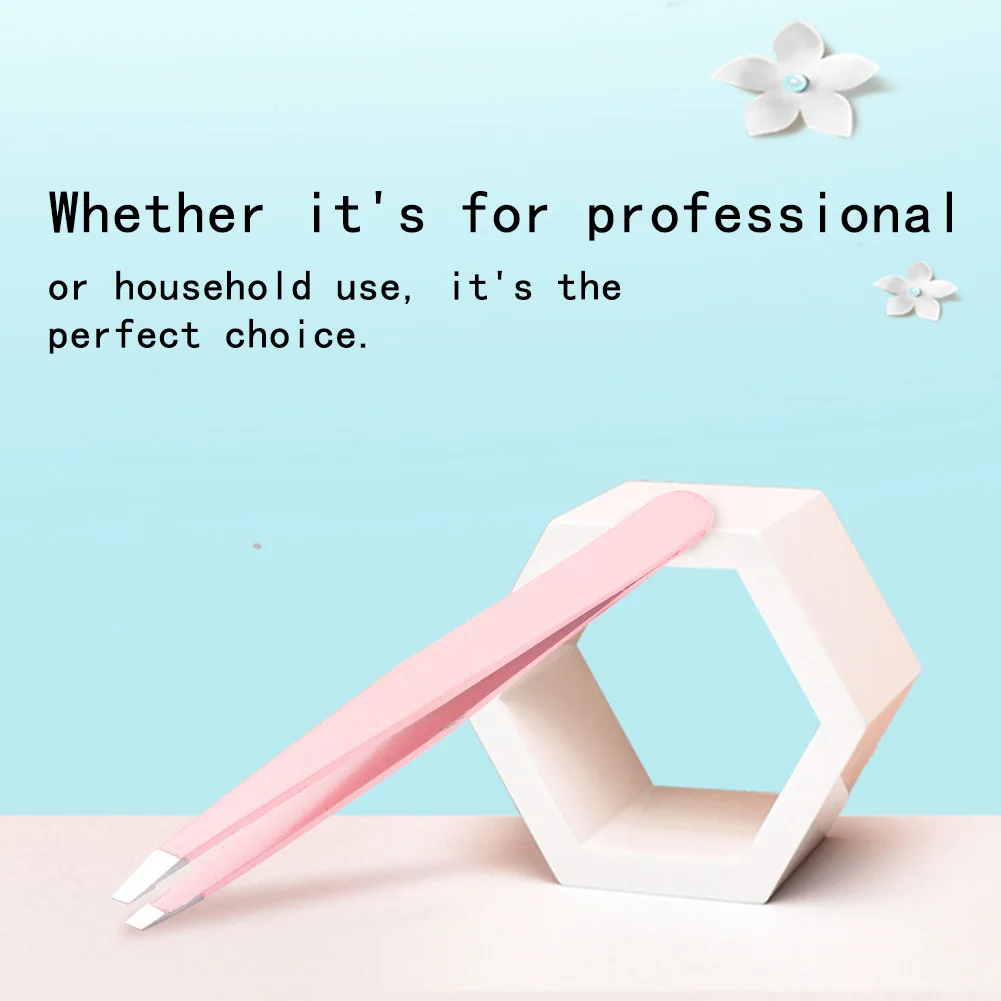 Eyebrow Tweezer Clips Removal Non Slip Slanted Mouth Simple Home Hair Small Professional Stainless Steel Makeup Tools Thicken