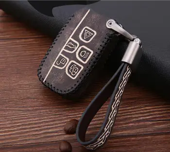 

Car Leather Key Case Holder Cover For Land Rover Range Rover Sport Discovery Sport Evoque Freelander 2 For JAGUAR XE XF F-PACE