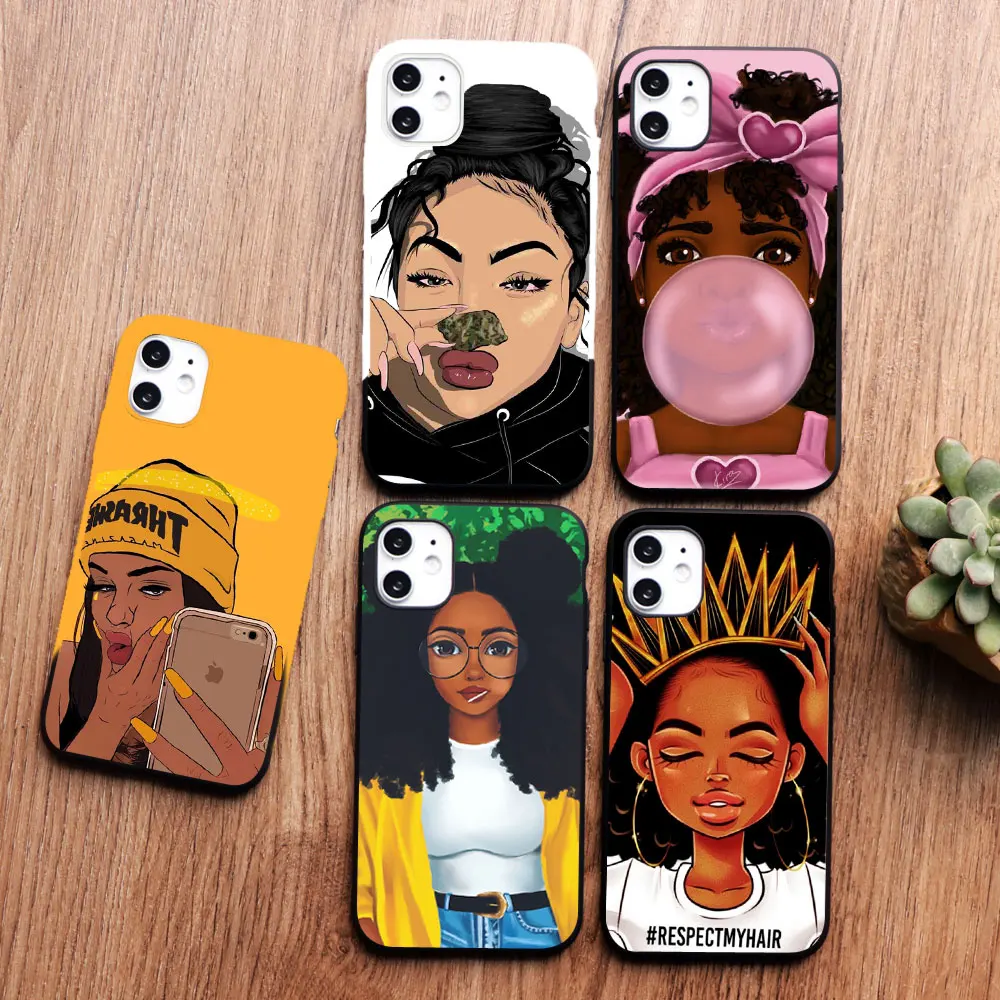 Black Girl Magic Melanin Poppin Queen Art Phone Case For Iphone 11