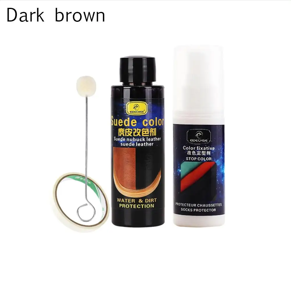 Dark Brown Средство для ухода за кожей автомобиля, средство для изменения цвета кожи, набор, средство для восстановления цвета, для нубука, кожи, замши, ткани, продукты - Color: Dark Brown