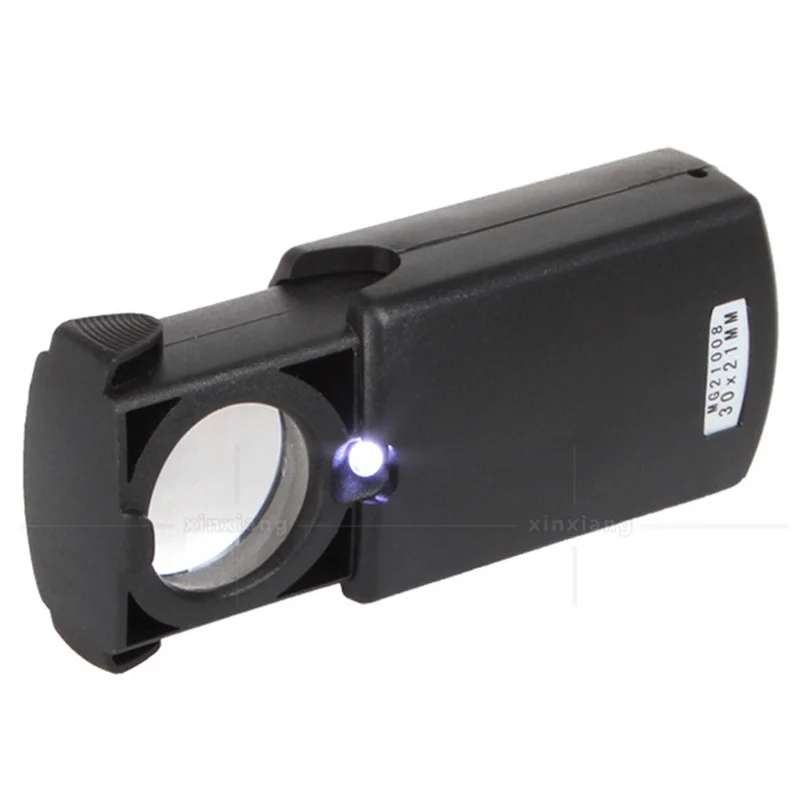 30X Handheld LED Magnifying Glass Jewelry Loupe