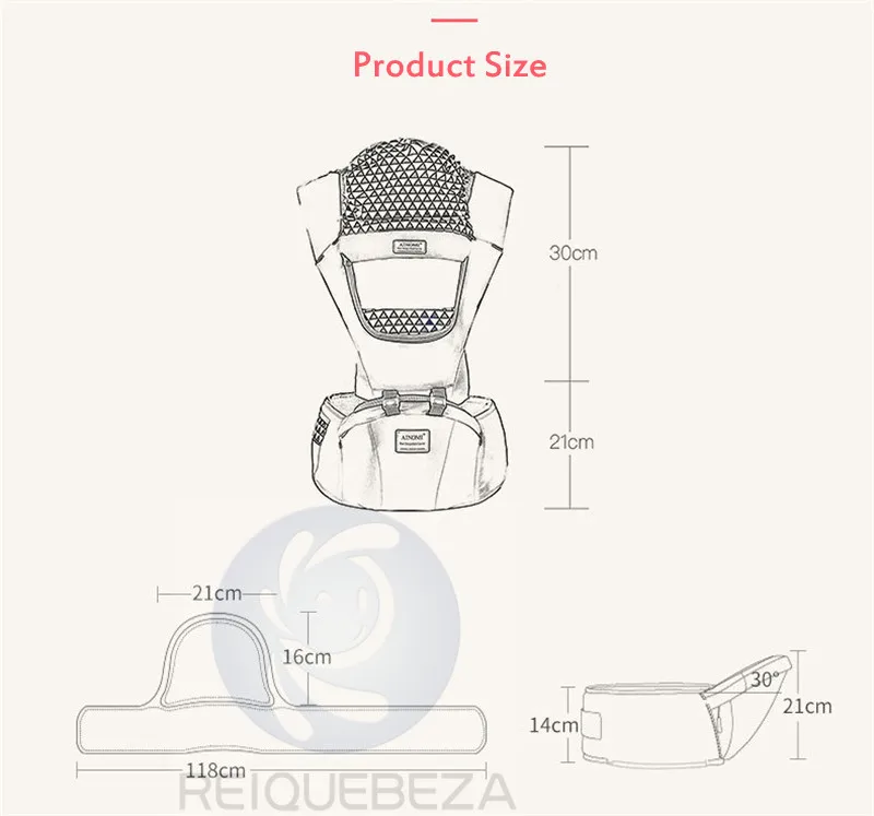 Эргономичный мягкий рюкзак-переноска 360 ° для новорожденных, удобные регулируемые позиции, кенгуру, слинг