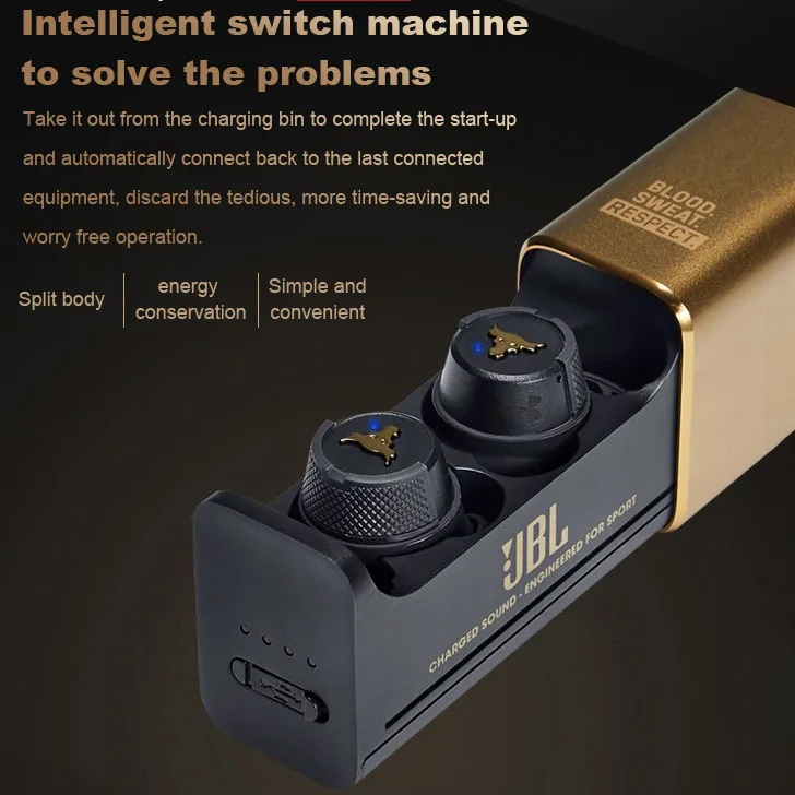 Headset Bluetooth Earbuds Wireless Flash Earphones Sport in-ear Earbuds Mini Portable Outdoor Headset HI-FI Stereo Earphones