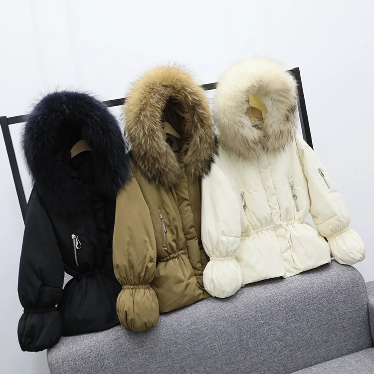 Южная Корея, стиль, корейский стиль, модный короткий пуховик с пышными рукавами, локомотив, милитари, Женское пальто, поколение F