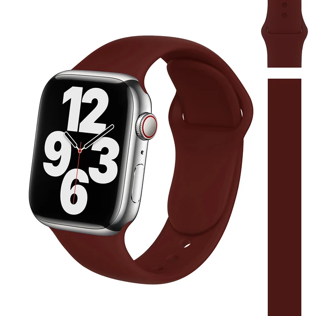 Silicone strap For apple watch band 45mm 41mm 44mm 40mm iwatch bracelet 42mm 38mm Sports Strap for Apple Watch Series 7 SE6 5 3 32