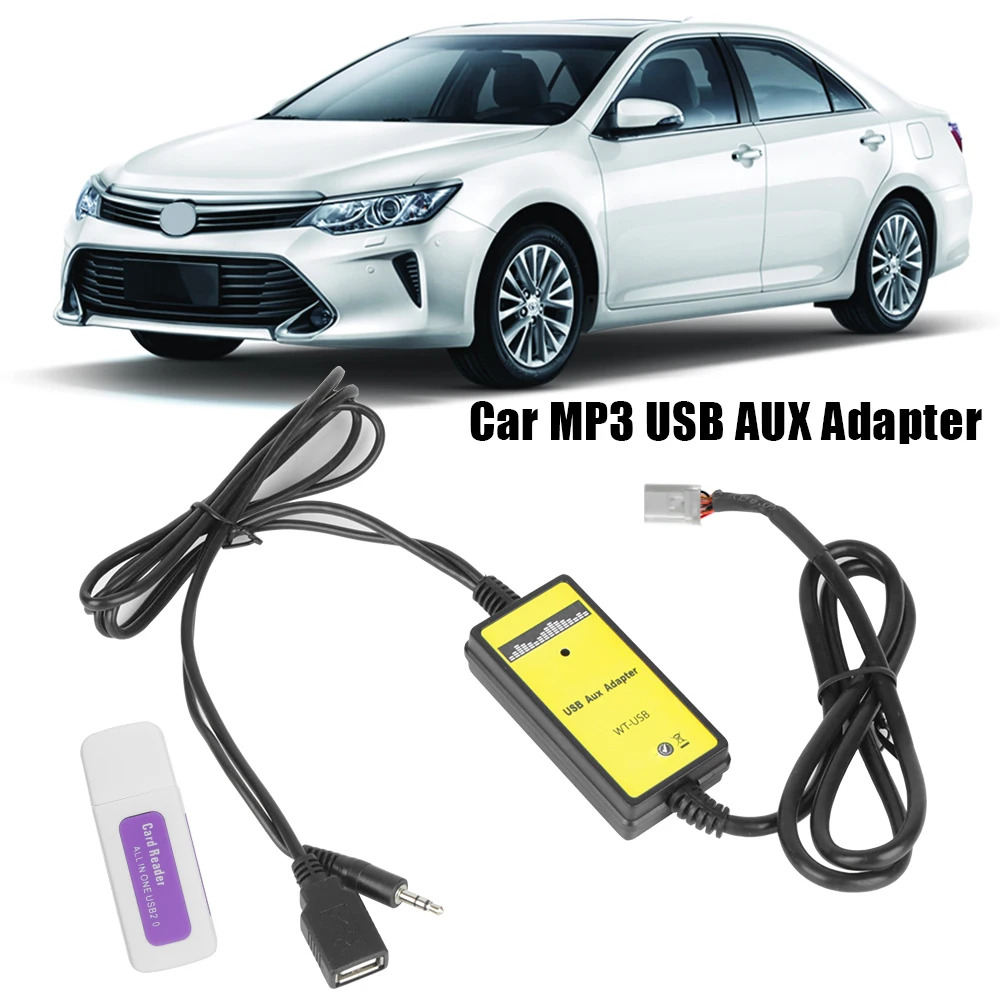 Для TOYOTA LEXUS Corolla RAV4 Camry с 3 5 мм AUX в автомобиль MP3 USB адаптер для смены компакт-дисков 6