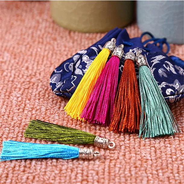 Mix-color tassels 1 упаковка, подвесное кольцо, ментальные колпачки, кисточка, бахрома, подвеска, сделай сам, рукоделие, кисточки, отделка одежды, занавески, Декор, серьги, ювелирные изделия, компоненты - Цвет: Mix-color tassels