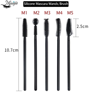 

100 Pcs/Pack Silicone Disposable Mascara Wands Brush Professional Beauty Makeup Tool For Women