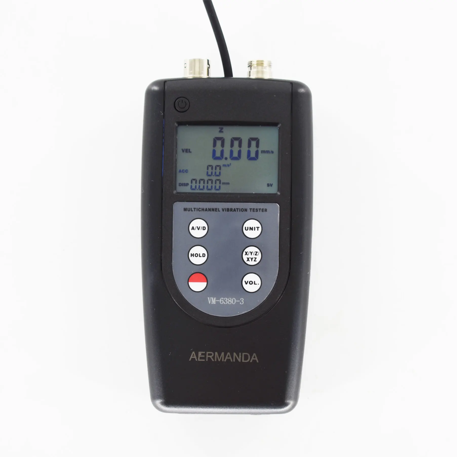 3D Vibration Tester 3 Channels VM-6380-3 Digital Vibrometer 0.01-400mm/s True RMS 4
