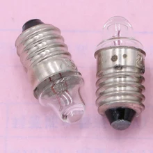  100PCS 2.2V 0.25A 0.55W E10 Miniature flashlight bulb E10 