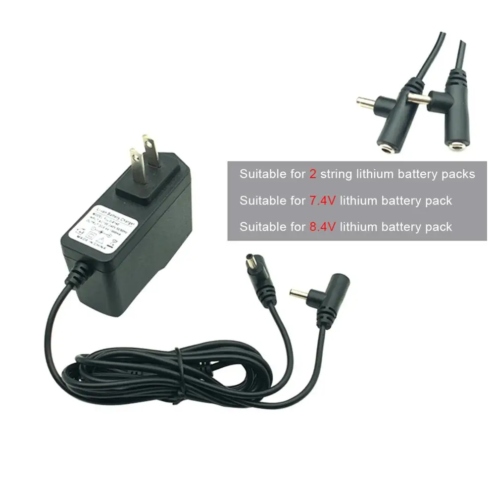Зимние теплые перчатки электрическое зарядное устройство аккумуляторная стельки для носков, поддерживающие аккумулятор 8,4 V/7.4V1A EU/US с двойной головкой Т-образной формы