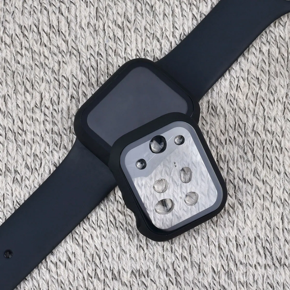 Чехол+ закаленное стекло для Apple Watch 44 мм 40 мм серия 5 4 3 2 1 Защитная крышка для экрана бампер чехол для iwatch 5 4 3 2 1 42 мм 38 мм