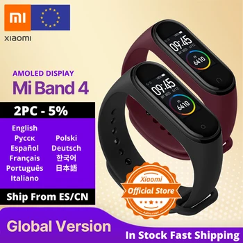 

Global Version Xiaomi Mi Band 4 Smart Watch Heart Rate Fitness Activity Tracker Bracelet Colorful Display Smart Band 135 mAh