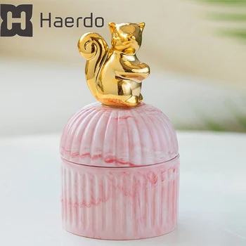 

lovely Ceramic Cottage Chocolate Sugar Storage Jar with Golden lid