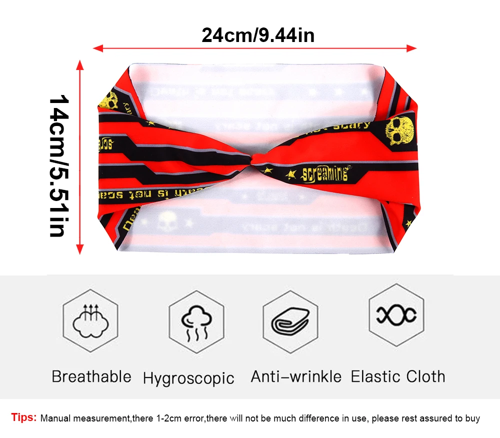 Nahtloses, dünnes, verstellbares Stirnband mit superelastischen und schnelltrocknenden Eigenschaften.