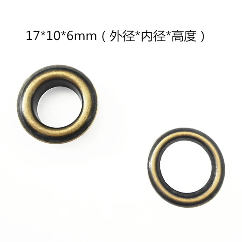 Латунный материал круглое ушко 10 мм внутренний диаметр Антикоррозийная одежда втулка Металлическое Ушко кольцо