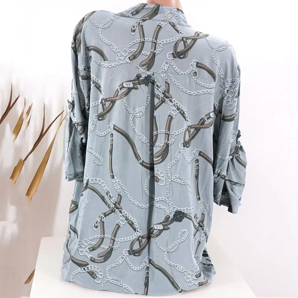35 Women Shirts Long Sleeve Leopard Print Button Tee Casual Popular Blouse Tops Plus Size Women Blouse блузка женская