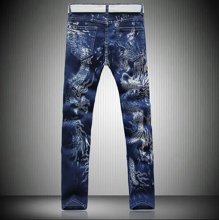 Blue Slim Fit Jeans - Jeans - AliExpress