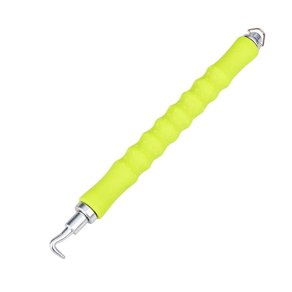 Полуавтоматический прямой Тяговый арматурный крюк ручной инструмент для обвязки проводов Строительная площадка LAD-sale - Цвет: Green