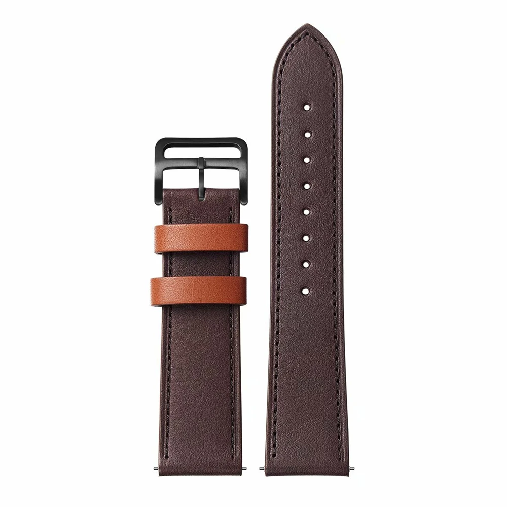 brown 20 мм часы correa совместимы с Galaxy watch 42 мм/Active 2/gear S2/huawei Watch 2/Amazfit bip часы ремешок кожаный браслет ремень - Цвет ремешка: brown