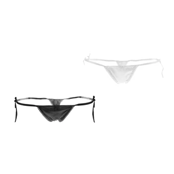 

2pcs Sexy Women Panties G string and T back Thong Tanga Lingerie Adjustable Strap Size 58-120cm Elastic