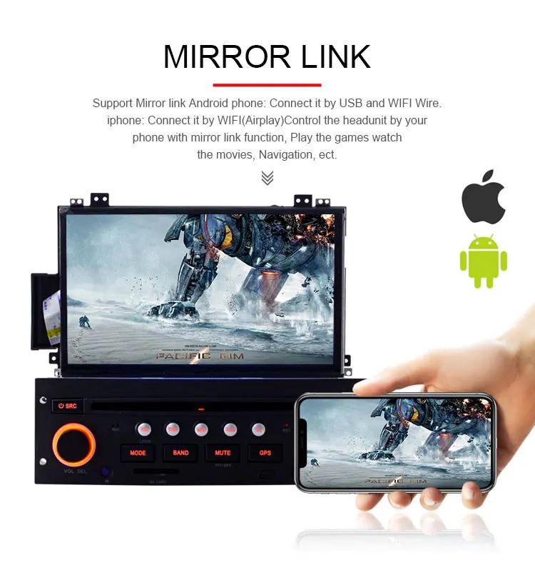 TOPBSNA 7 дюймов 1 Автомобильный dvd-плейер DIN Android 9,0 для Citroen C5 gps навигации данные беспроводного обмена рулевое колесо Управление WI-FI Navi SWC