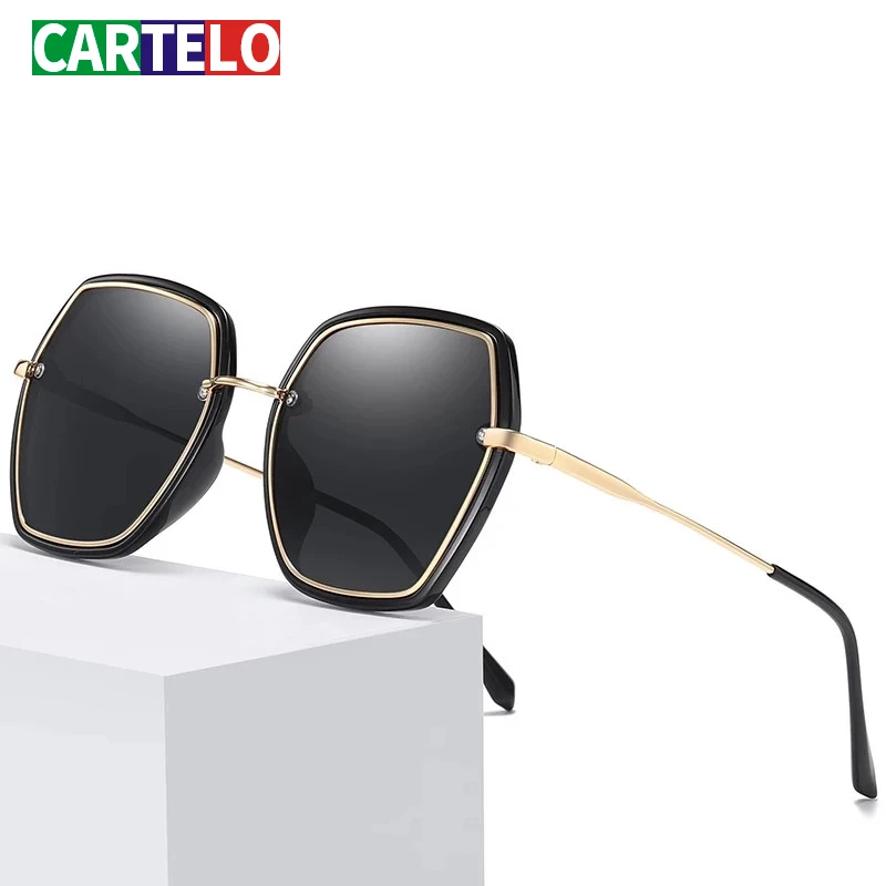 

CARTELO Designer Frame Sun Glasses Mirror Classic Vintage Sunglasses Square Mirror New Fashion Polarized Sunglasses Women Brand