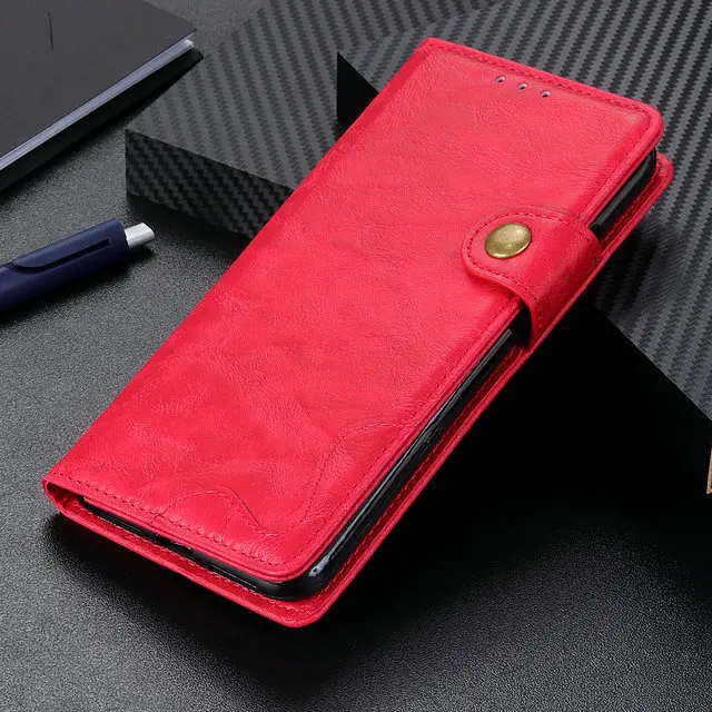 Red (FMW) Роскошный флип-чехол для Alcatel 3X2019 чехол из искусственной кожи однотонный бумажник 360 Защитный чехол для Alcatel 3X2019 чехол Alcatel X3 - Цвет: Red (FMW)