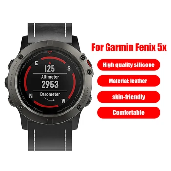 

Quick Synthetic/PU Leather Replacement Band Strap for Garmin Fenix 6X/5X/5X/Plus/3 Wrist Bracelet Band Strap Watch Accessories