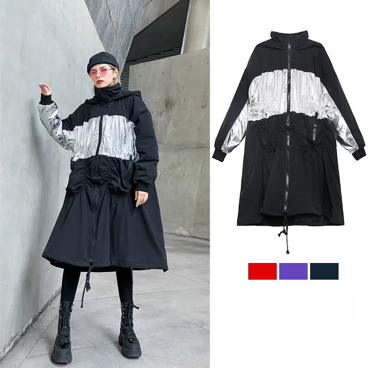 Max LuLu, модная Корейская уличная одежда, женские зимние куртки в стиле панк, женские теплые стеганые пальто с капюшоном, повседневные Длинные парки, большие размеры