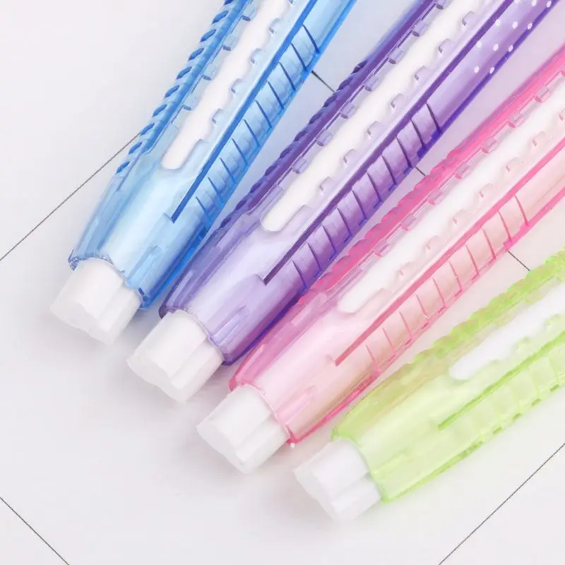 1pc Creative Mechanical Pen Eraser Rubber Retractable Stationery School Supplies Student Kids Gift Toy
