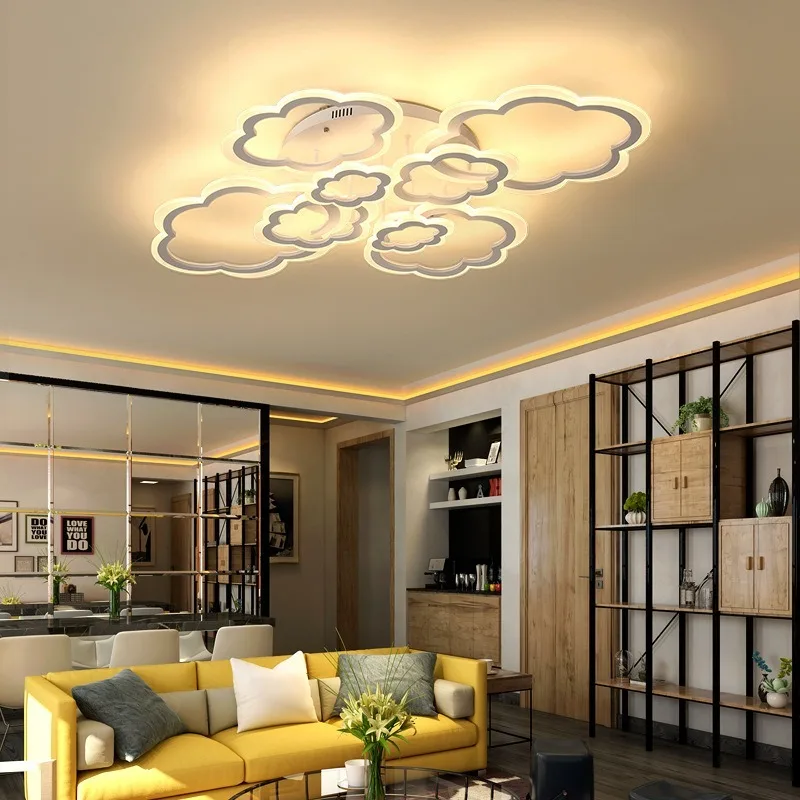 

Living room lamp simple modern creative ultra-thin clouds warm romantic led ceiling lamp children room bedroom lamp WF1207950