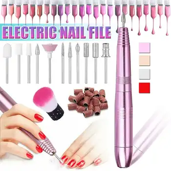 

A Set Electric Nail Drill Pen Manicure Machine Portable Nail File Drill Grinder Manicure Pedicure Tools Nail Art Tools Kit