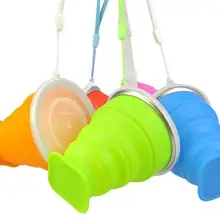 100 шт Vogue Открытый Путешествия силиконовые выдвижные складные чашки Телескопические Складные портативные стаканчики для воды 200-300 мл