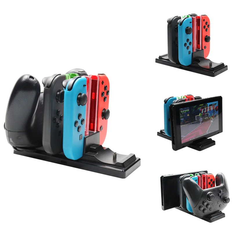 

6 in1 Charging Dock For Nintendo Switch Pro Gamepad Charge Stand NS For Nintend Switch Joy-con Controller LED Charger