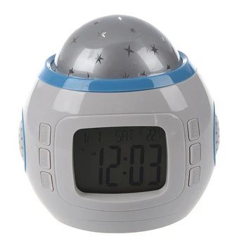 

Music Starry Star Sky Projection Digital Alarm Clock Calendar Thermometer